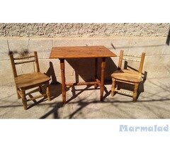 Дървени маси и столчета ръчна изработка
